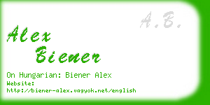 alex biener business card